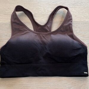 PINK Victoria's Secret Ombre Racerback Sports Bra in Taupe and Black
